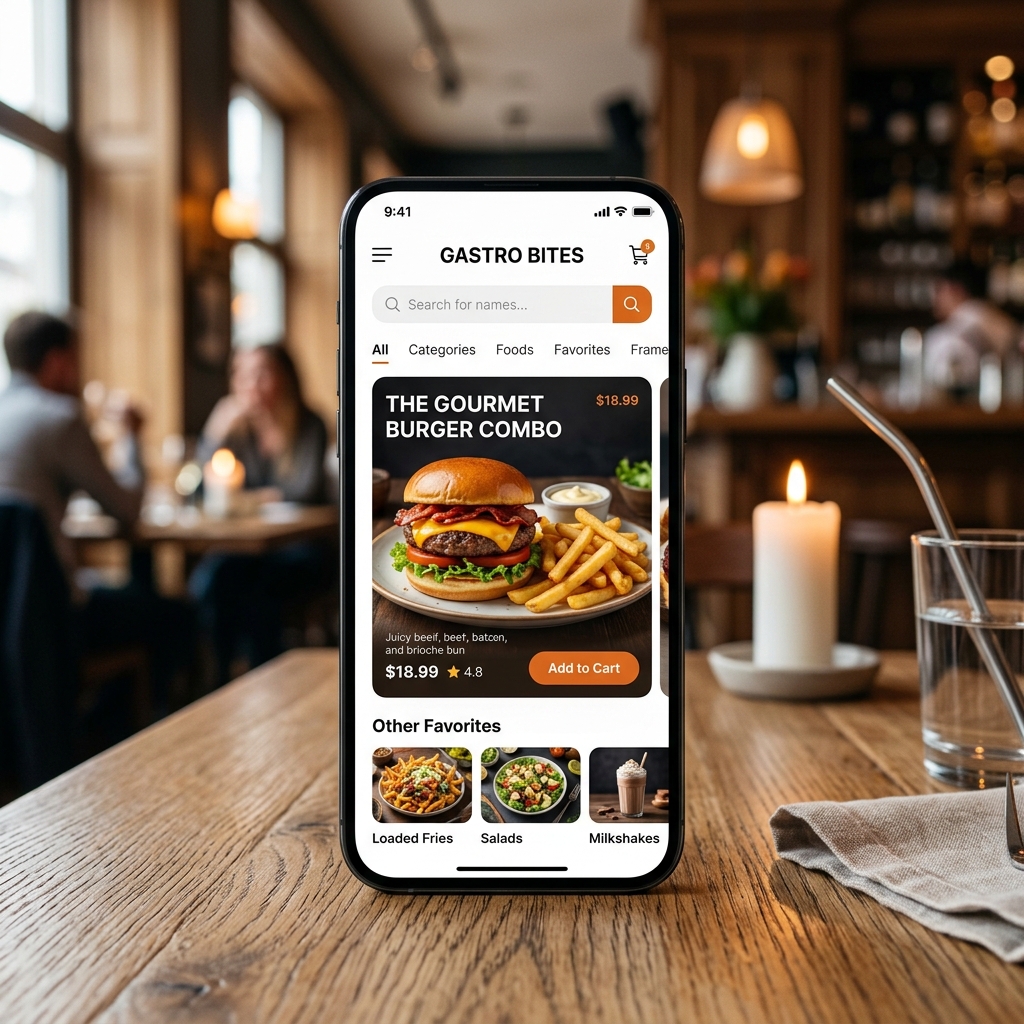 Mockup do aplicativo Coopfood no Celular